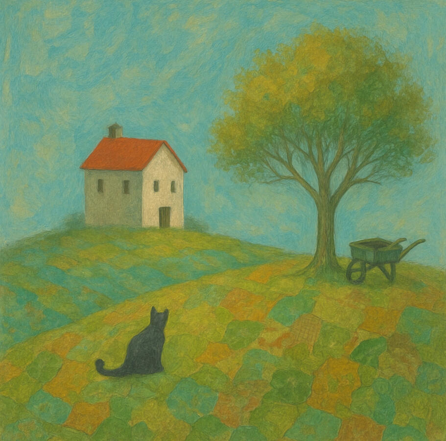 Watching Our House - Acrylic - 40 x 40